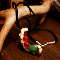 Hidden Life Woven Palm Pendant Necklace