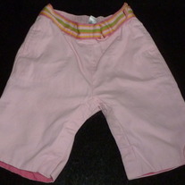 Pink Pants with Multi Color Belt-Baby Gap Size 6-12 Months