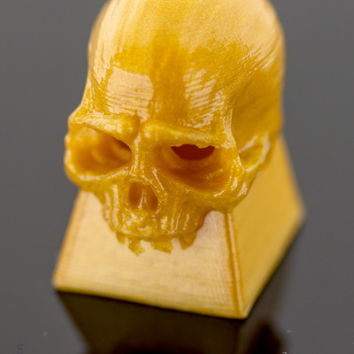 Caramel skull keycap