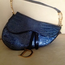 Christian Dior Reptile/lizard saddle bag "Very Rare"