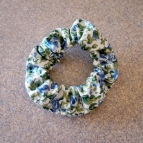 Blue Rose Scrunchie