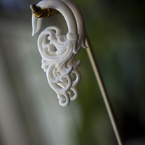 4g Filigree - Bone Earrings