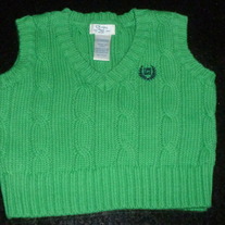 Green Sweater Vest-Chaps Size Newborn