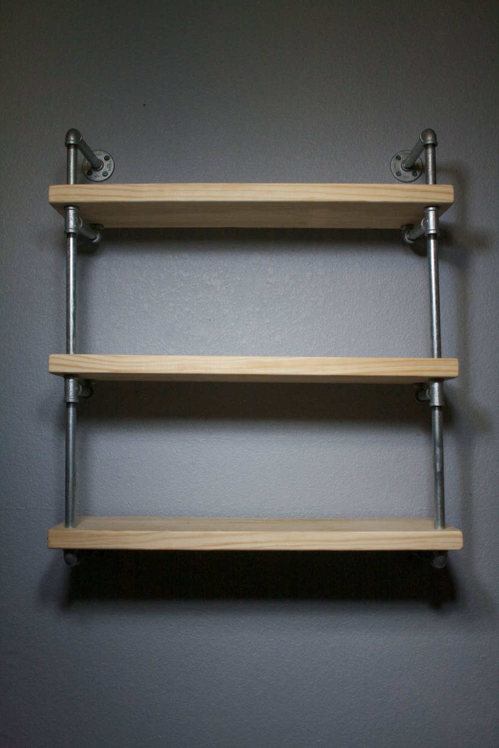 Wall Mounted Industrial Pipe Media Shelving, Industrial furniture
