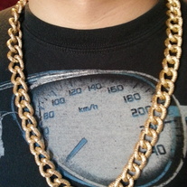 Gold Frost Chain Mens Necklace