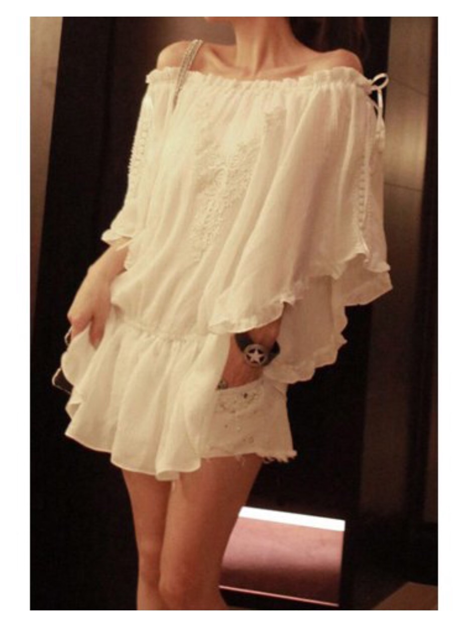 chiffon batwing dress