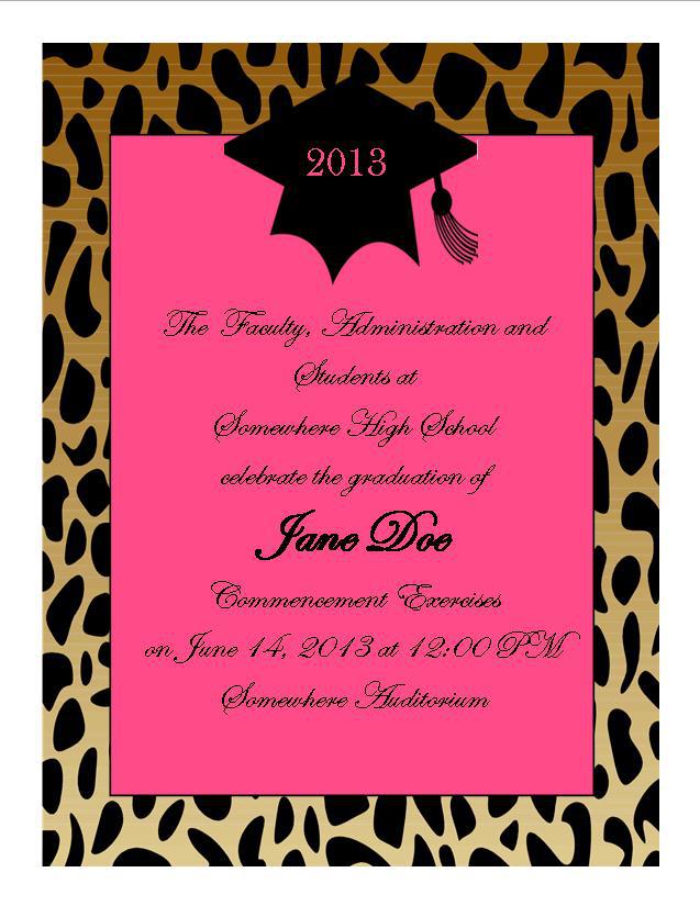 print graduation announcement