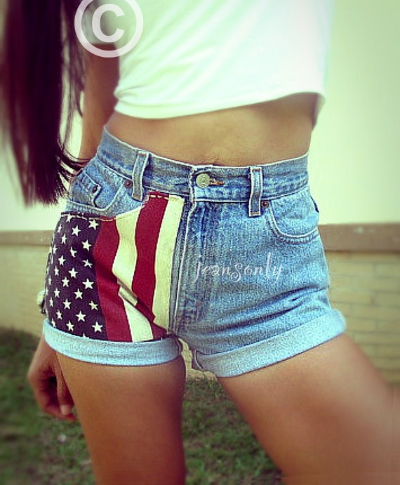 Levis American flag denim shorts by Jeansonly on Storenvy