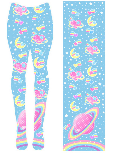 Pre-order! Saturn's Wish Tights - Blue