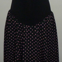 Black Skirt with Pink Dots-Motherhood Maternity Size Large  CL413