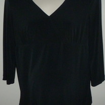 Black V Neck Top-Liz Lange Maternity Size Small CL413