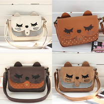 SLEEPY CAT MESSENGER BAG