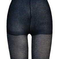 XS-S blue sparkle leopard print animal stockings glitter tights
