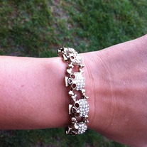 All Around Skull Bracelet in Gold 