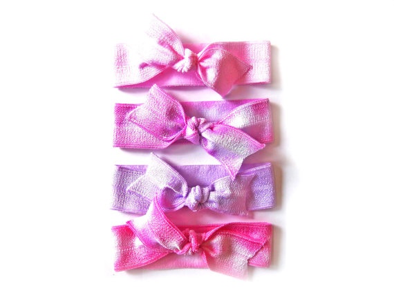 Sweetaffairsx Sweet Lilac Hand Dyed Tie Dye Hair Ties Set 4pcs