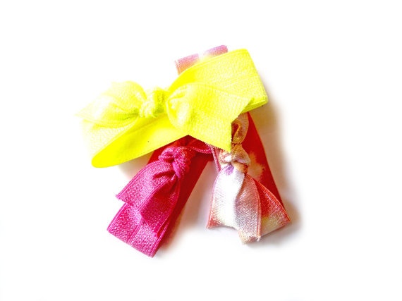 Sweetaffairsx Hollywood Dreams Hand Dyed Tie Dye Hair Ties Set