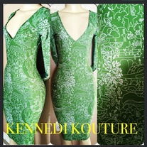 "ANCIENT WRITINGS" MIDI PENCIL DRESS