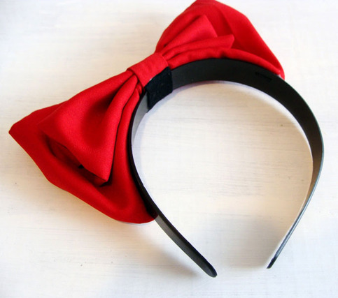 Cherry Red Bow Eco Headband by Sardinella Sardine