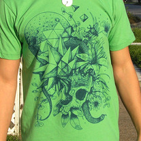 Fractal Skull & Snake w/ Platonic Moth on Full Moon medium photo