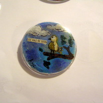 Button: Little Yellow Bird