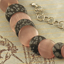 Wünderkind Glass and Snowflake Obsidian Necklace
