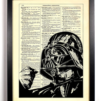 Image of Star Wars Darth Vader, Vintage Dictionary Print, 8 x 10