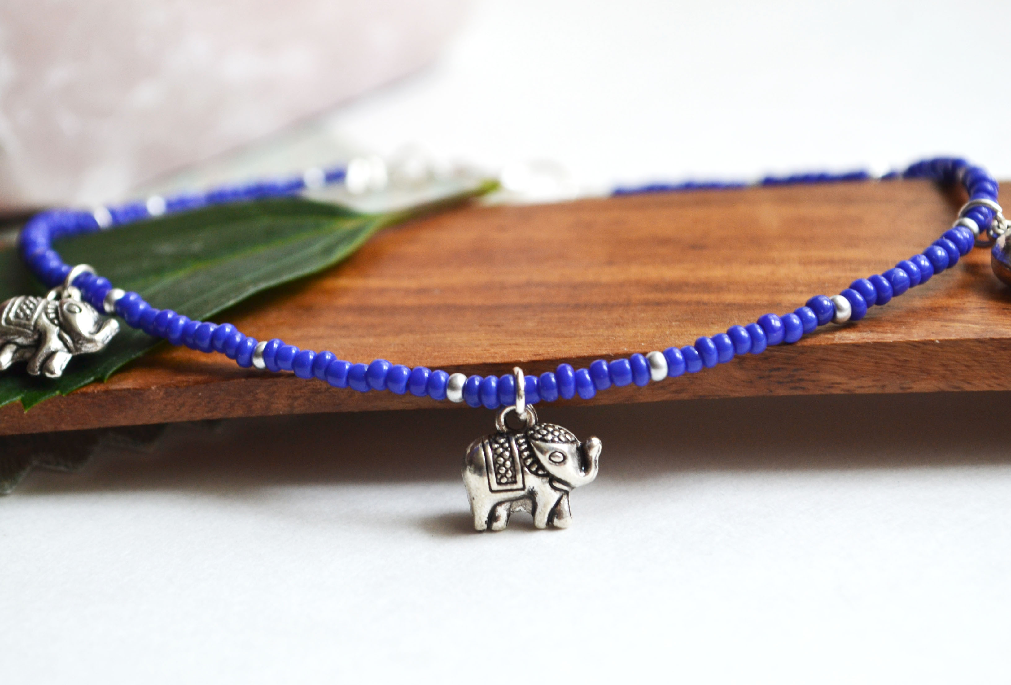 Elephant Ankle Bracelet, Elephant Anklet, Ganesh Jewelry, Lucky