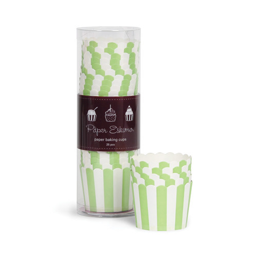 Paper Eskimo Bake Cups Limoncello Stripes, 25Pack on Storenvy Paper Eskimo Bake Cups Limoncello Stripes, 25Pack on Storenvy