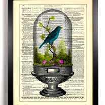 Image of Sitting Pretty Terrarium, Vintage Dictionary Print, 8 x 10