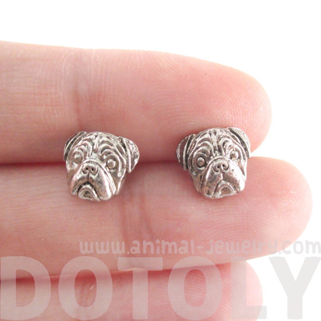 pug stud earrings 3d pug animal shaped stud earrings in silver 183 dotoly animal jewelry 183 the pug stud earrings 3d pug animal shaped stud earrings in silver 183 dotoly animal jewelry 183 the