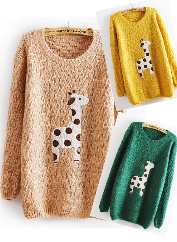 Knit Pattern For Giraffe Sweater | lovely dots giraffe sweater on storenvy Knit Pattern For Giraffe Sweater | lovely dots giraffe sweater on storenvy