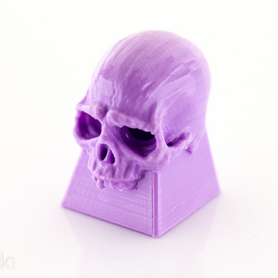 Lilac skull keycap