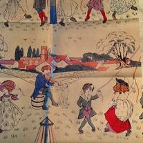 Vintage May Pole Gift Wrap