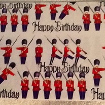 Retro/Vintage British Soldiers Birthday Gift Wrap