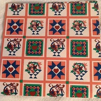Retro/Vintage Heart & Flower Quilt Gift Wrap