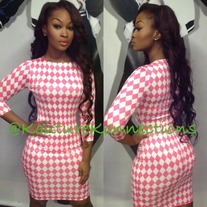 Pink diamond dress