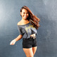 grey crop top - Thumbnail 1