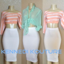 SUMMER WHITE SEXY HIGH WAIST MIDI PENCIL SKIRT