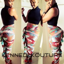 "HAWAIIAN MIX" MULTI WEAR DRAW STRING SKIRT