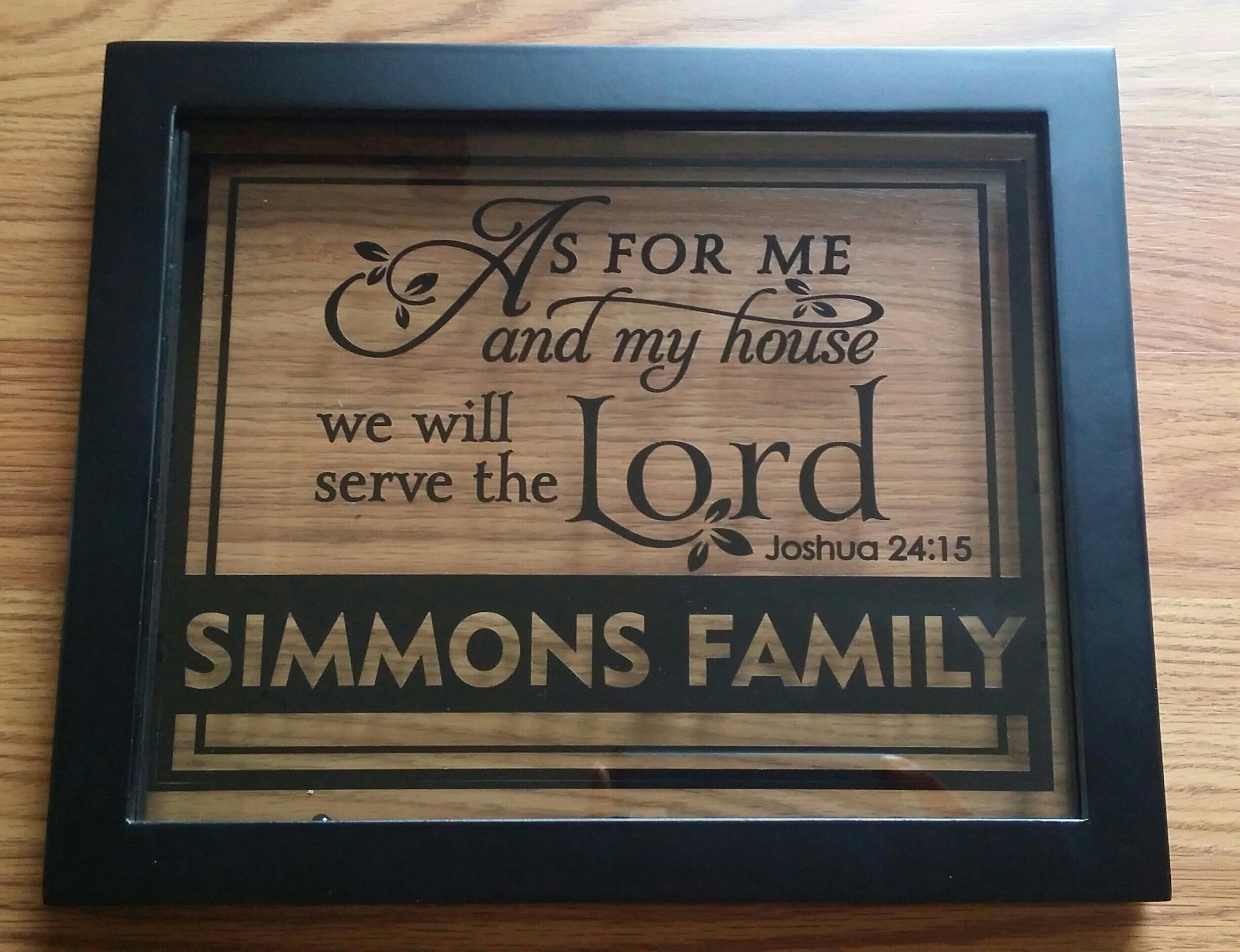 As for Me and My House Floating Frame Joshua 24 15 · Tam Tam's Cottage