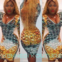 "FIRE IN THE CITY" LACE CUSTOM PENCIL DRESS