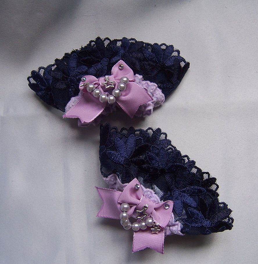 EVENING STAR Embroidered Lace Jewellery Wrist Cuffs Lilac on Storenvy