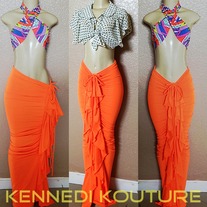 BRIGHT ORANGE DRAWSTRING MULTI WEAR 