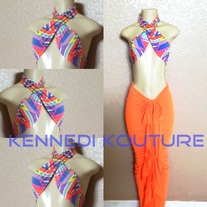 "CROSS WATERS" WRAP TIE TOPS