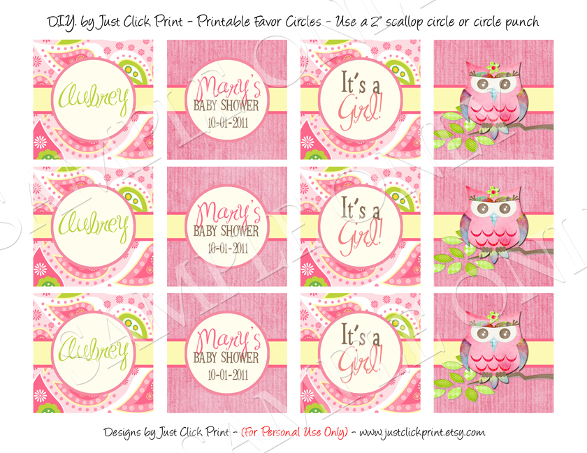Paisley Owl Baby Shower Or Birthday Water Bottle Labels Just