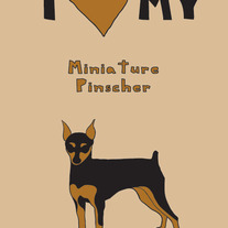 Miniature Pinscher, 5x7 print
