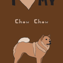 Chow chow, 5x7 print
