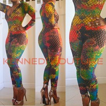 CUSTOM LACE TIE DYE CAT SUIT