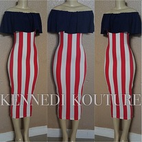 UNCLE SAM'S CUSTOM "LIBERTY LOVE" MIDI DRESS
