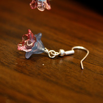 Balsa's Blue and Pink Lucite Drop Earrings